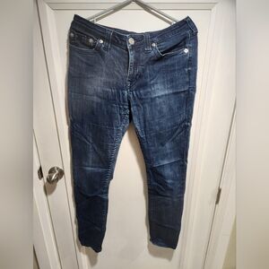 True Religion Blue Women's Jeans with Crystal Logo SIZE 31